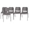 Flash Furniture 661 lb. Capacity Gray Stack Chairs-Black Frame, 5PK 5-RUT-16-PDR-GY-GG - alternate 7